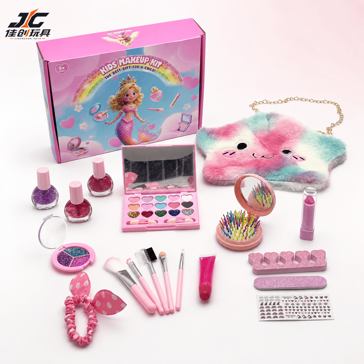 Cross-Border New Arrival: Rainbow Starfish Bracelet Cosmetic Set - Amazon Bestseller Girls' Pretend Play Makeup Kit (Kids DIY Cosmetic Toy Set)