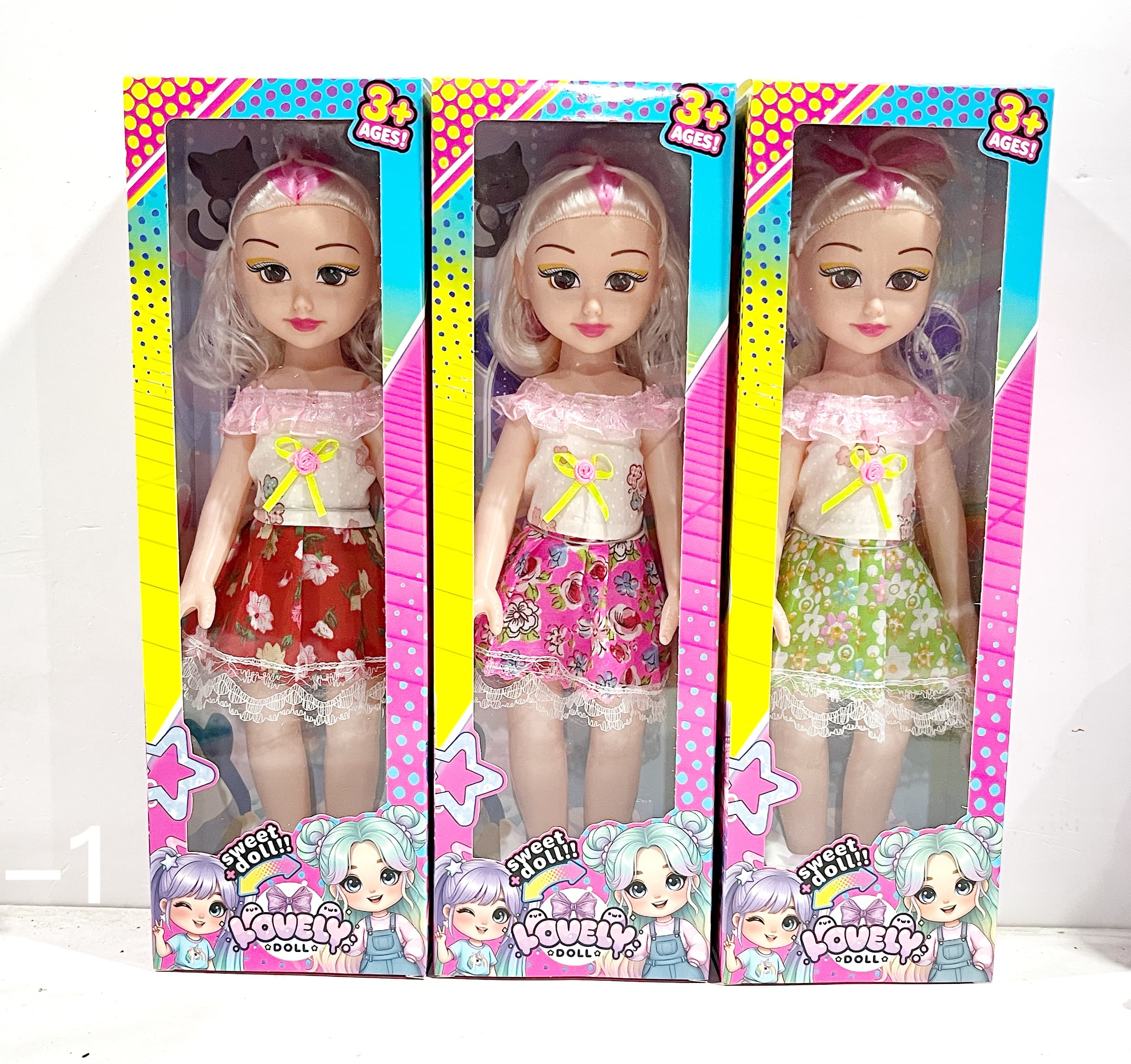 New 14 Inch Chubby Doll Big Eyes Girl Body with IC Clothing Multi-Color Mix