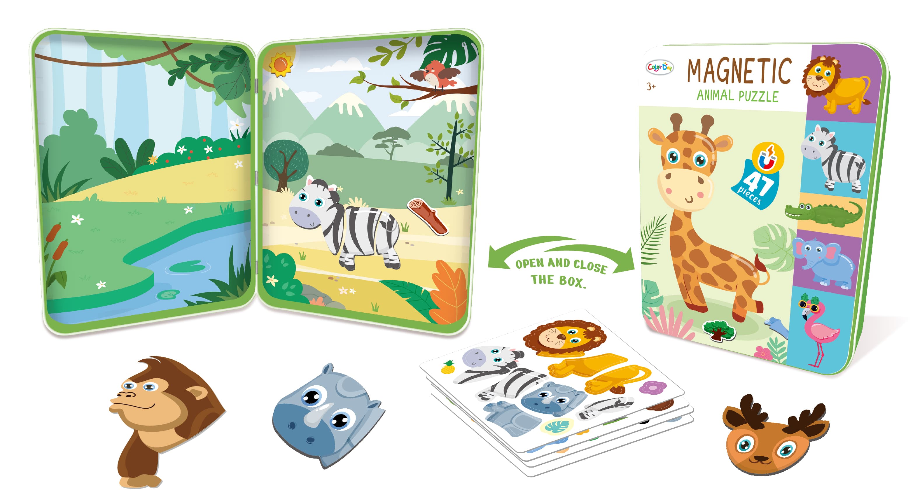 Magnetic Dress-Up Game in Tin Box - Animal Series