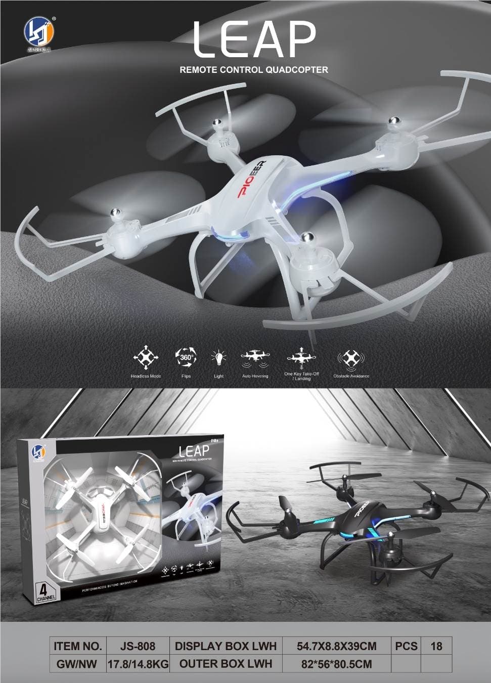 Remote Control Drone with Altitude Hold, Battery Included, Black & White Mixed Pack