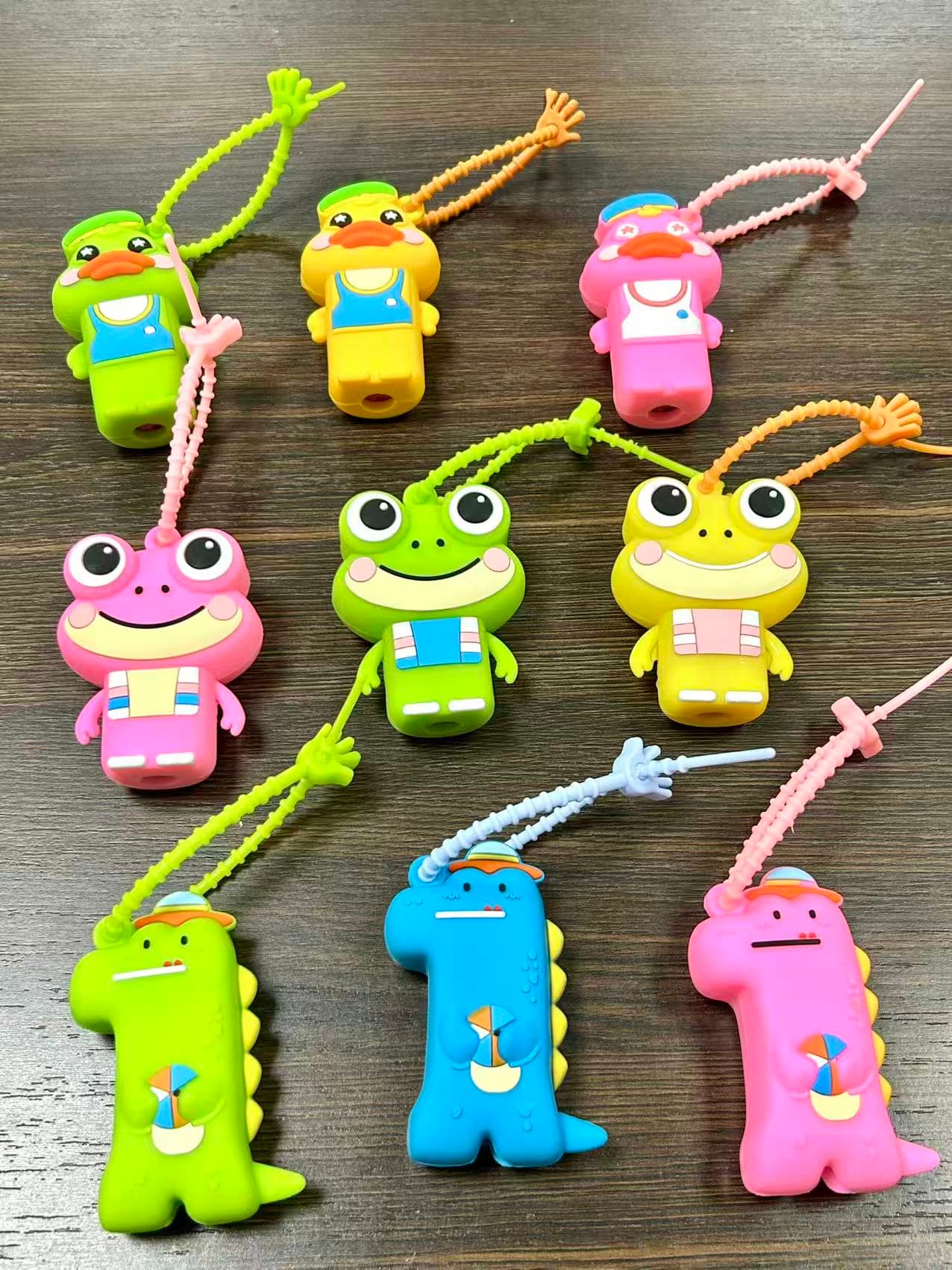 Best-selling BB Whistle Cartoon Keychain - Shake and Beep Sound, Bag Charm, Stress Relief Toy for Kids