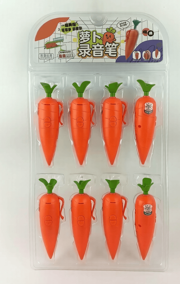 Carrot Voice Recorder Clipboard (8pcs/board)