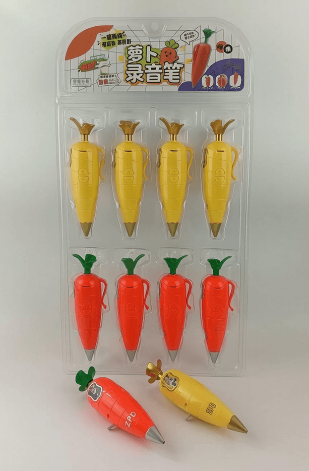 Spray-Painted Radish Voice Recorder Sticker Board (8 Pieces/Sheet)