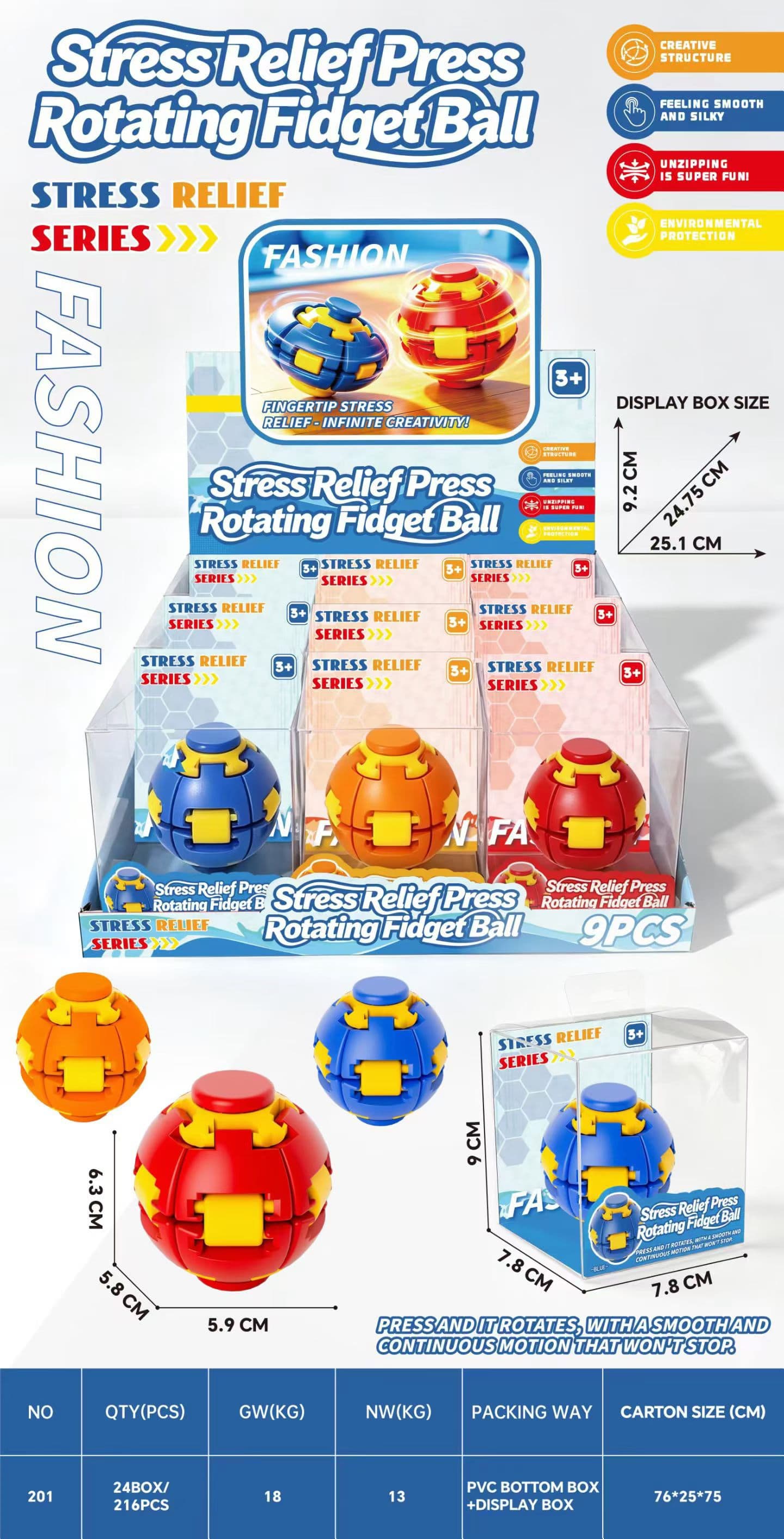 3D Press & Spin Stress Relief Ball