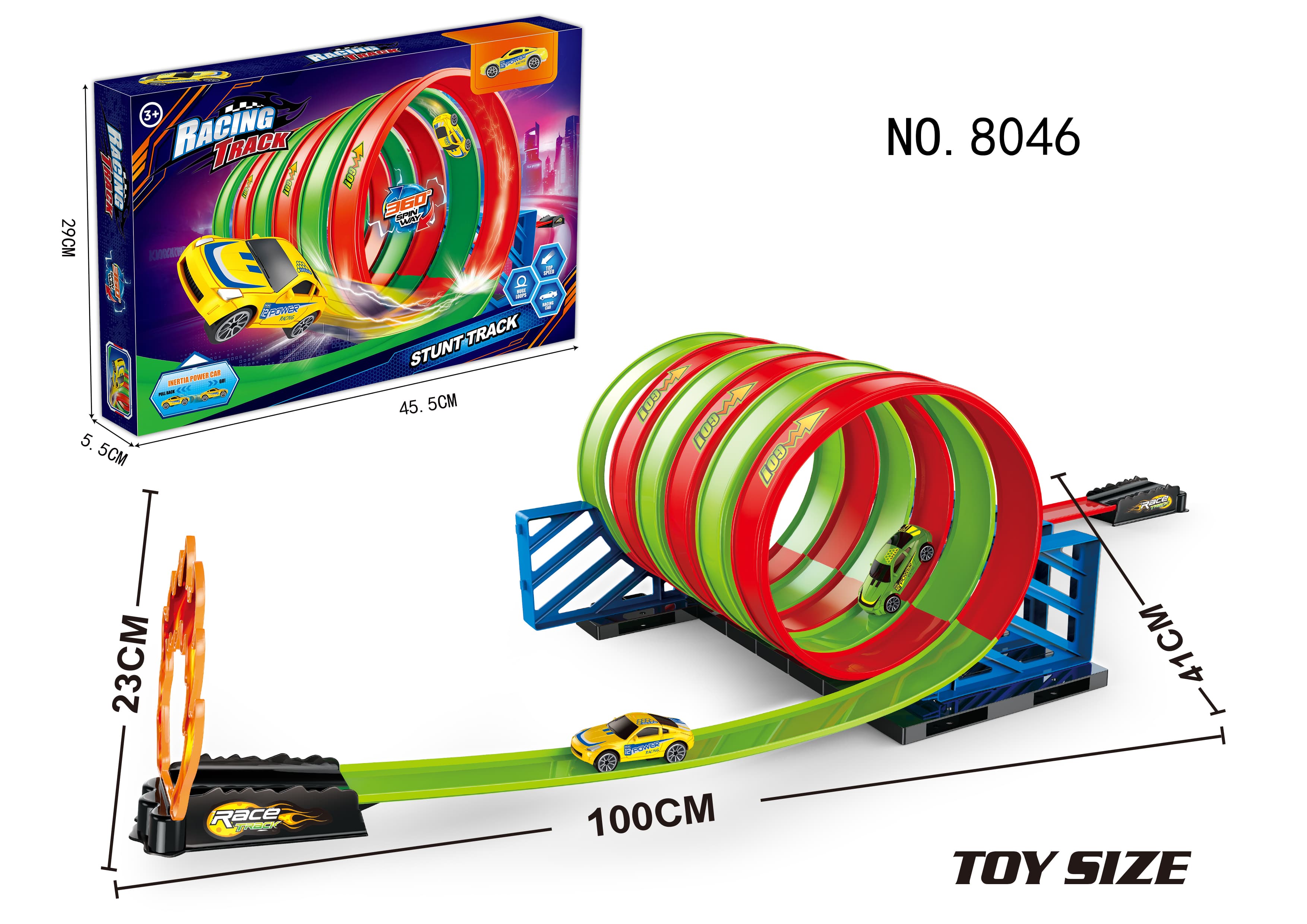 High-Speed Track Car Pull-Back Vehicle Anti-Gravity Loop Racing Circuit