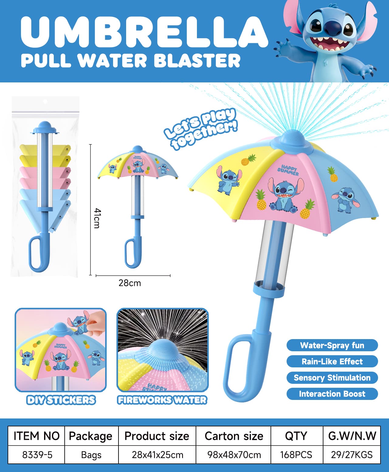 DIY Fireworks Umbrella - Stitch