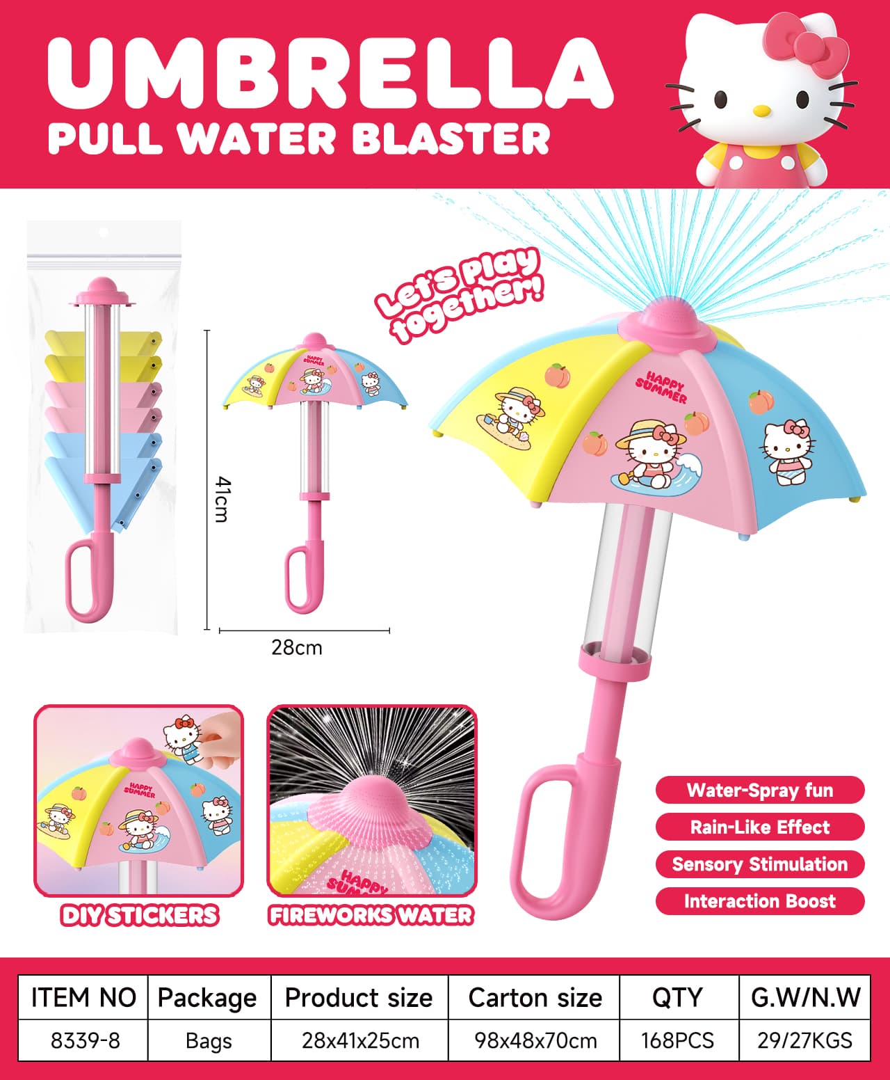 DIY Firework Umbrella - Hello Kitty
