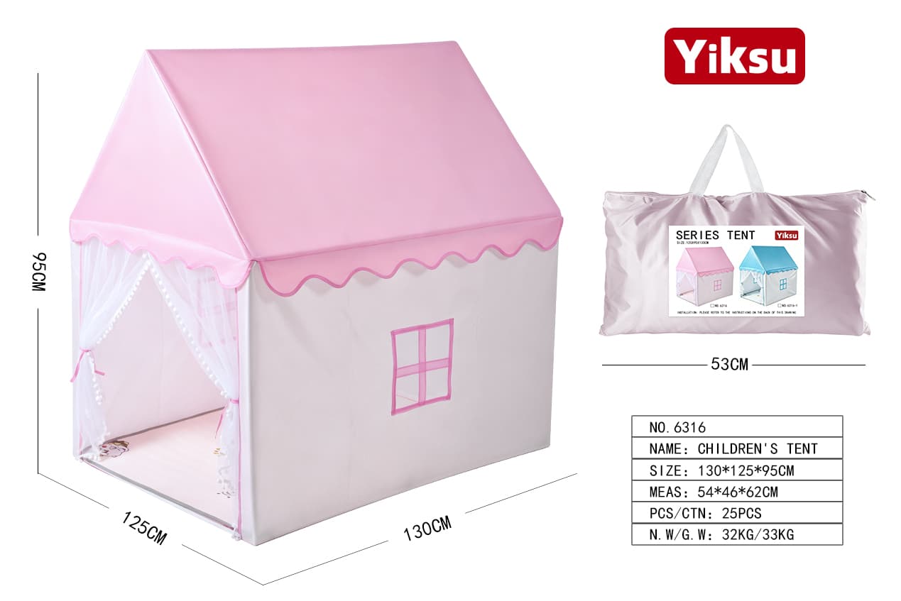 Pink House - Kids Tent Tunnel Ball Pit