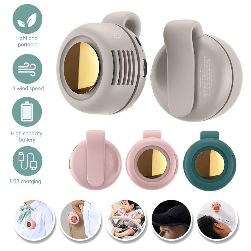 Best-selling Mini Tornado USB Clip Fan - Portable Clip-on Fan for Collar or Waist
