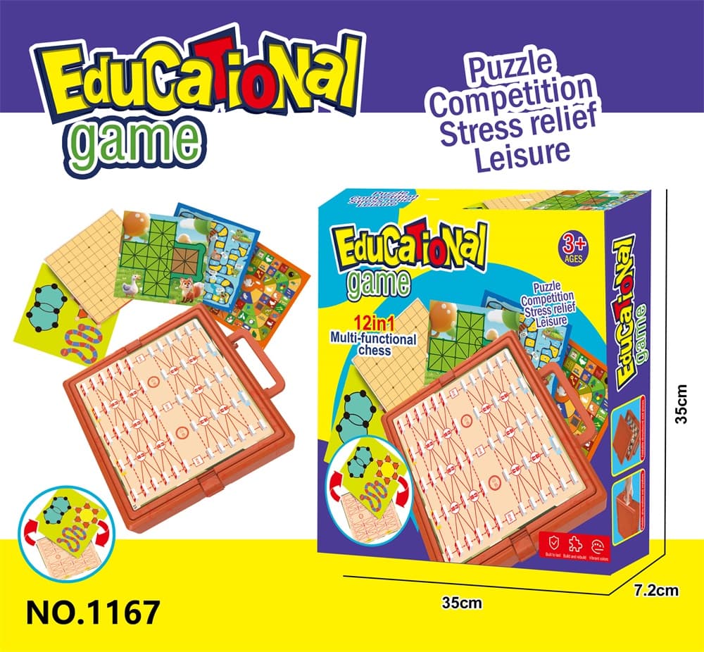 11-in-1 Multi-functional Board Game for Kids, Parent-Child Interaction, and Brain-Teasing Fun