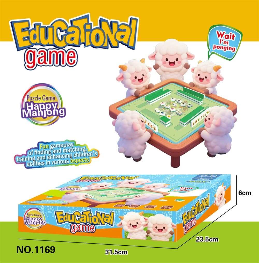 Children's Desktop Game "Happy Sheep Mahjong" Kids Card Game Multiplayer Interactive