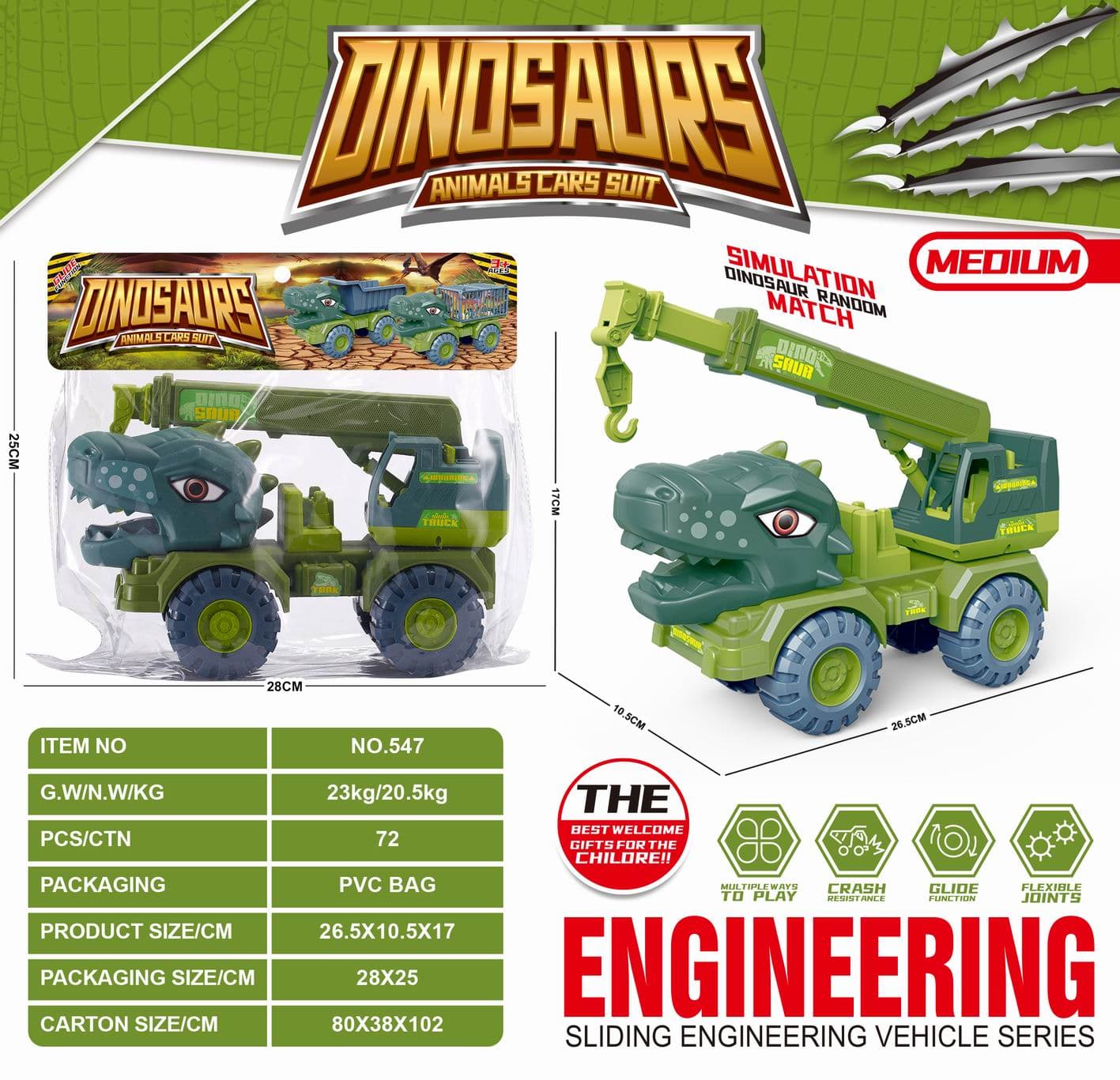 Medium Dinosaur Construction Vehicle
