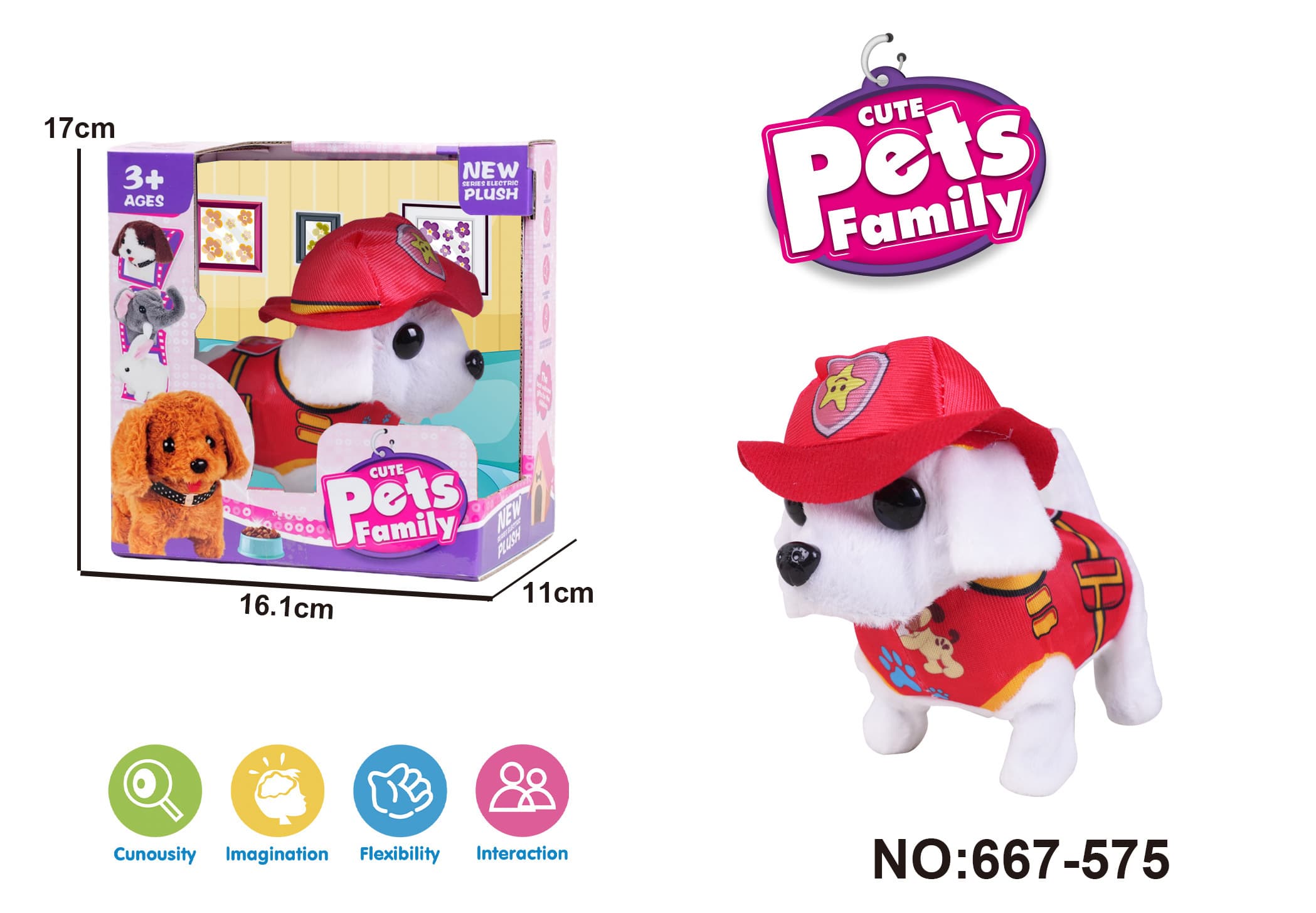 Electric Plush Walking White Dog Pet Toy (Infringement)