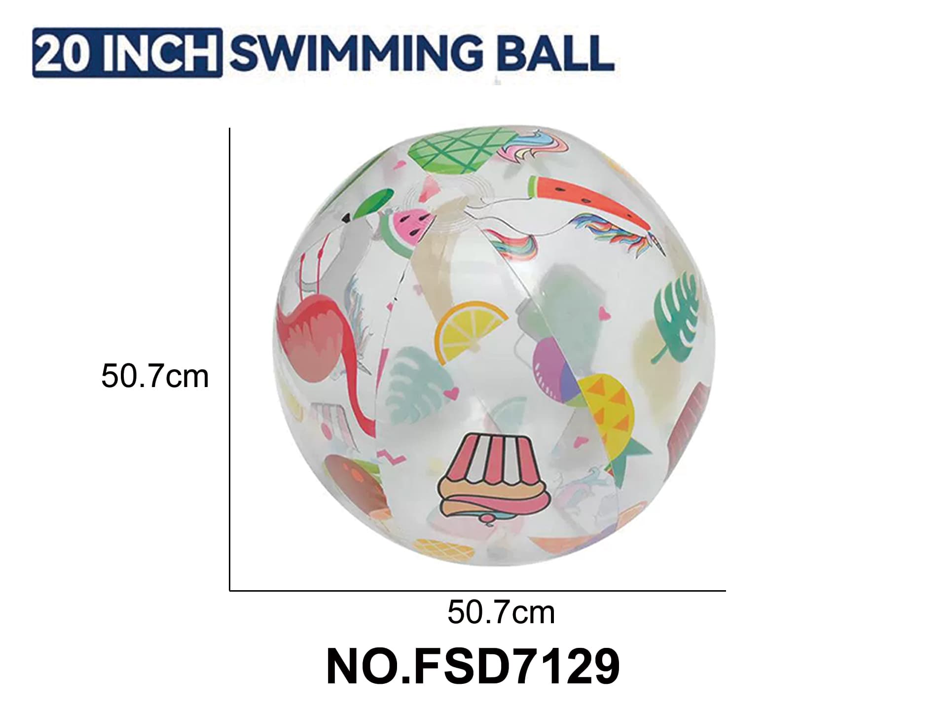 20-Inch Inflatable Water Ball Single