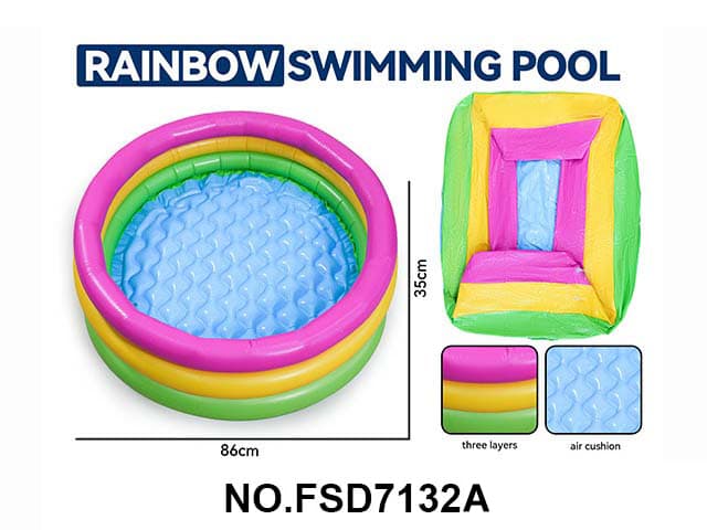 Water Toy Swimming Series - Rainbow Inflatable Pool (86*35CM)