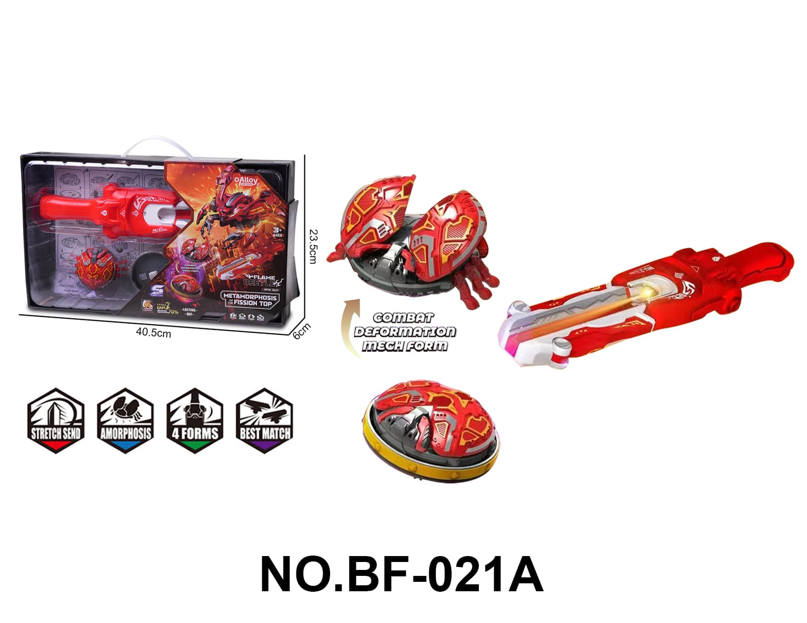 Cartoon Puzzle Transforming Robot Mech Spinning Top
