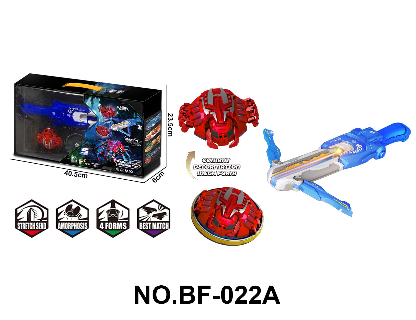 Cartoon Puzzle Transformable Mech Spinning Top