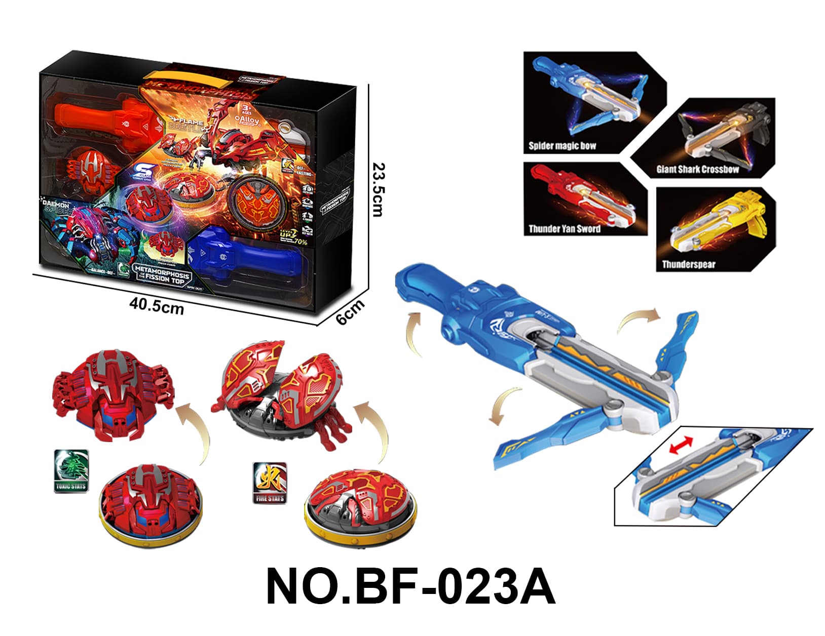 Cartoon Puzzle Transformable Toy Mecha Spinning Top (2-in-1)