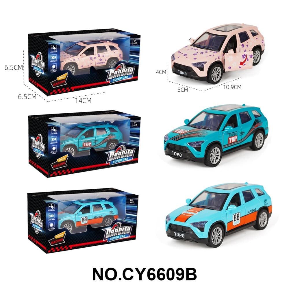 1:36 Scale Pull Back Alloy Car - NIO Factory Edition in Gulf Blue/Navy Blue/Pink (Assorted Colors)