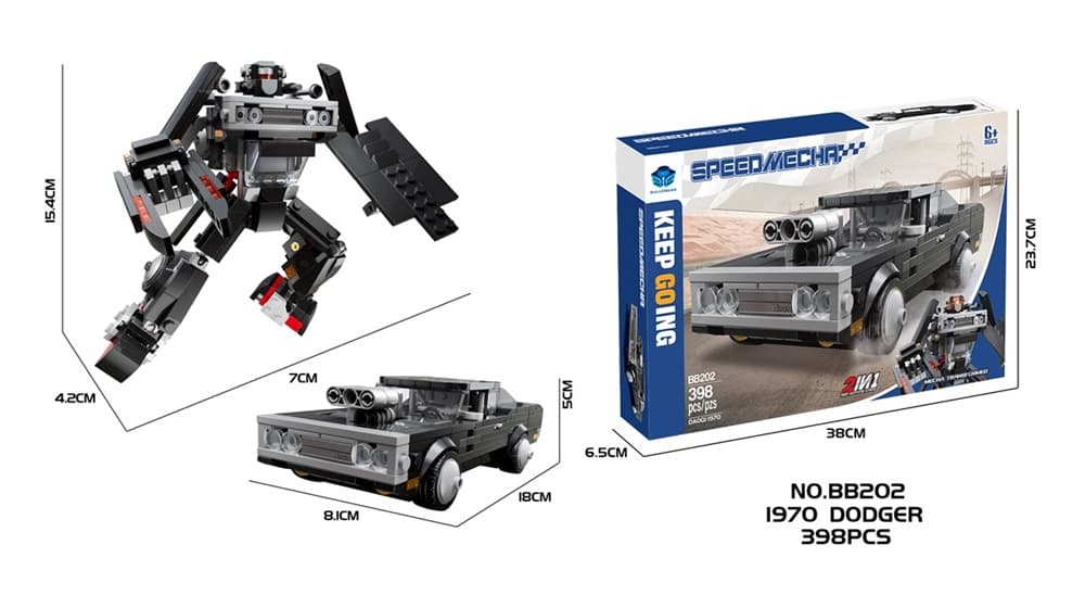 DIY Building Blocks 1970 Dodge (2 Different Styles)
