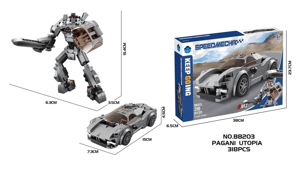 DIY Building Blocks Pagani Utopia (2 Different Forms)