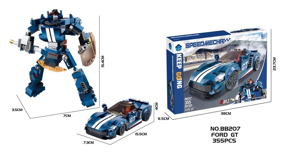DIY Building Blocks Ford GT (2 Different Forms)