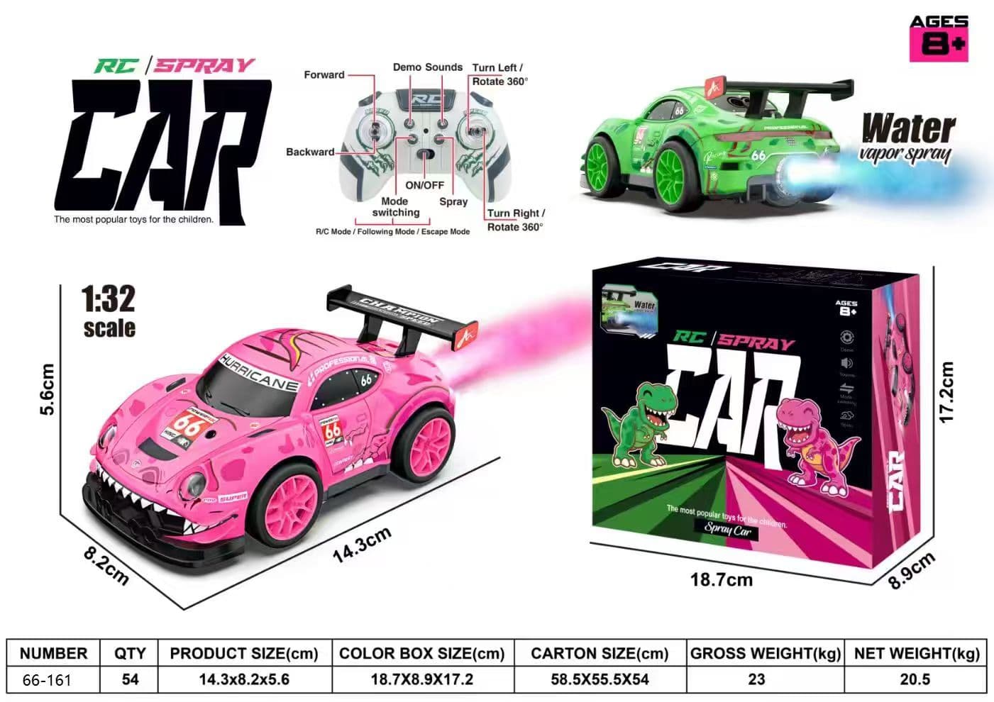 2.4G Dinosaur Graffiti Spray Remote Control Car