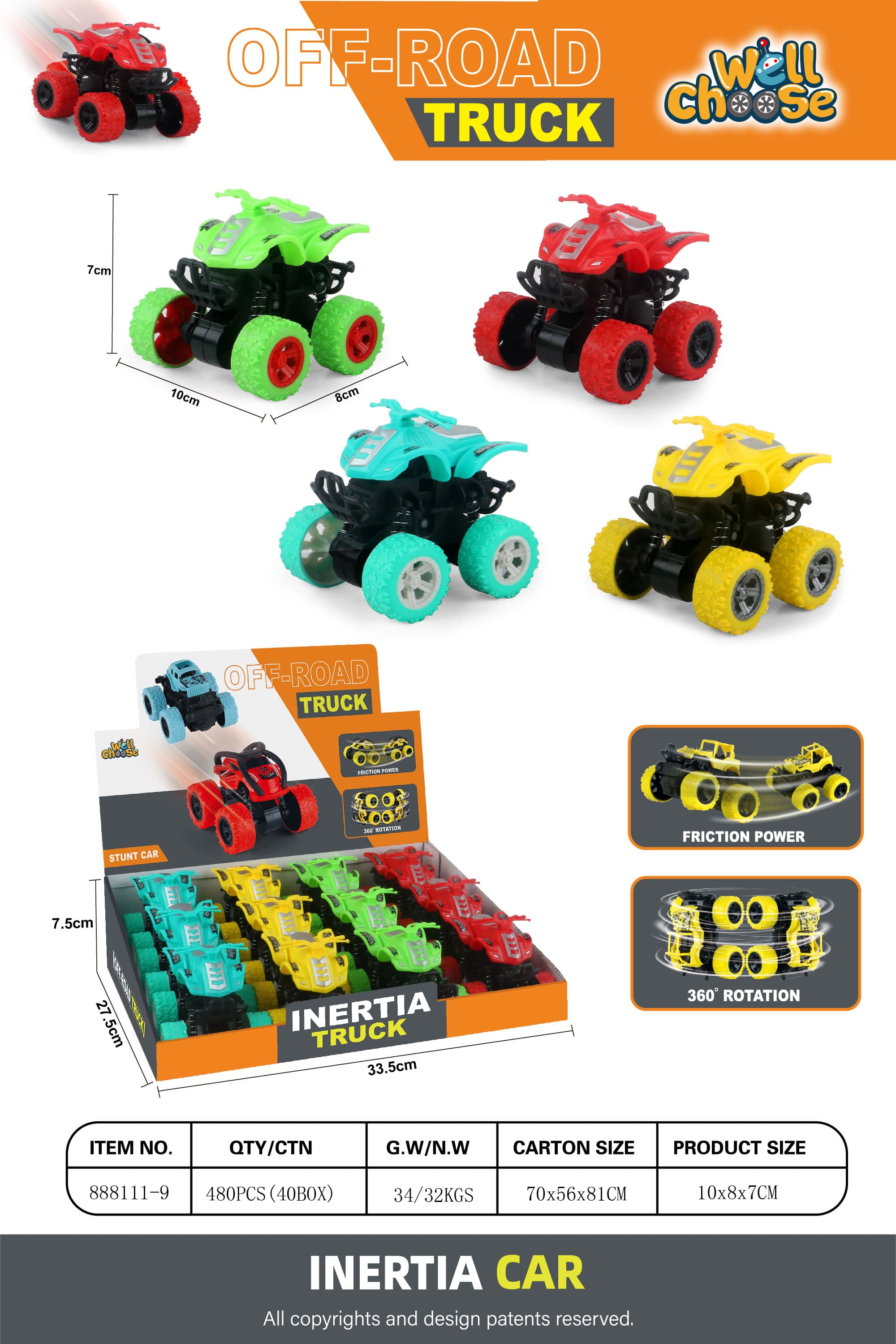 Swinging Stunt Tumble Big Wheel Dual Inertia Beach Motorcycle Inertia Toy
