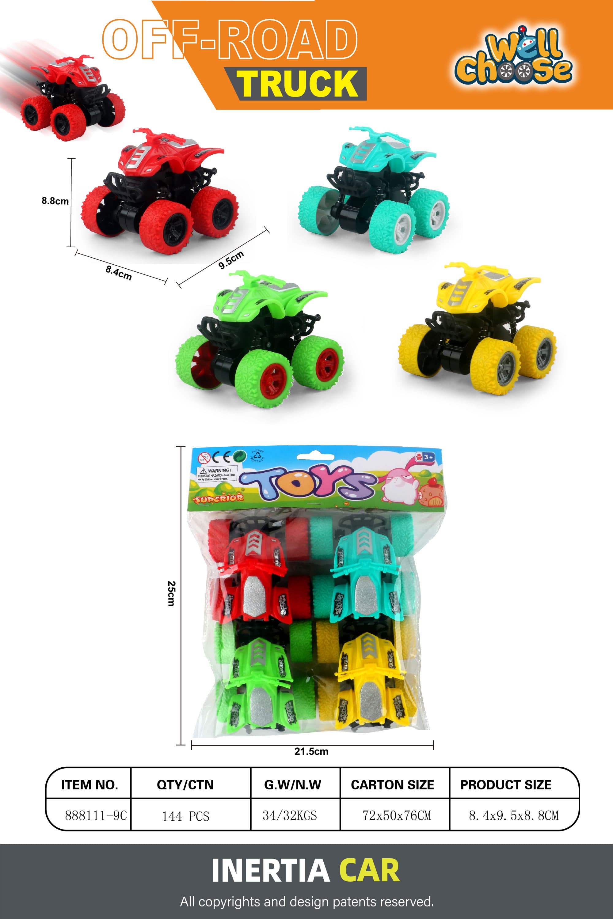 Swinging Stunt Tumble Big Wheel Dual Inertia Beach Motorcycle Inertia Toy